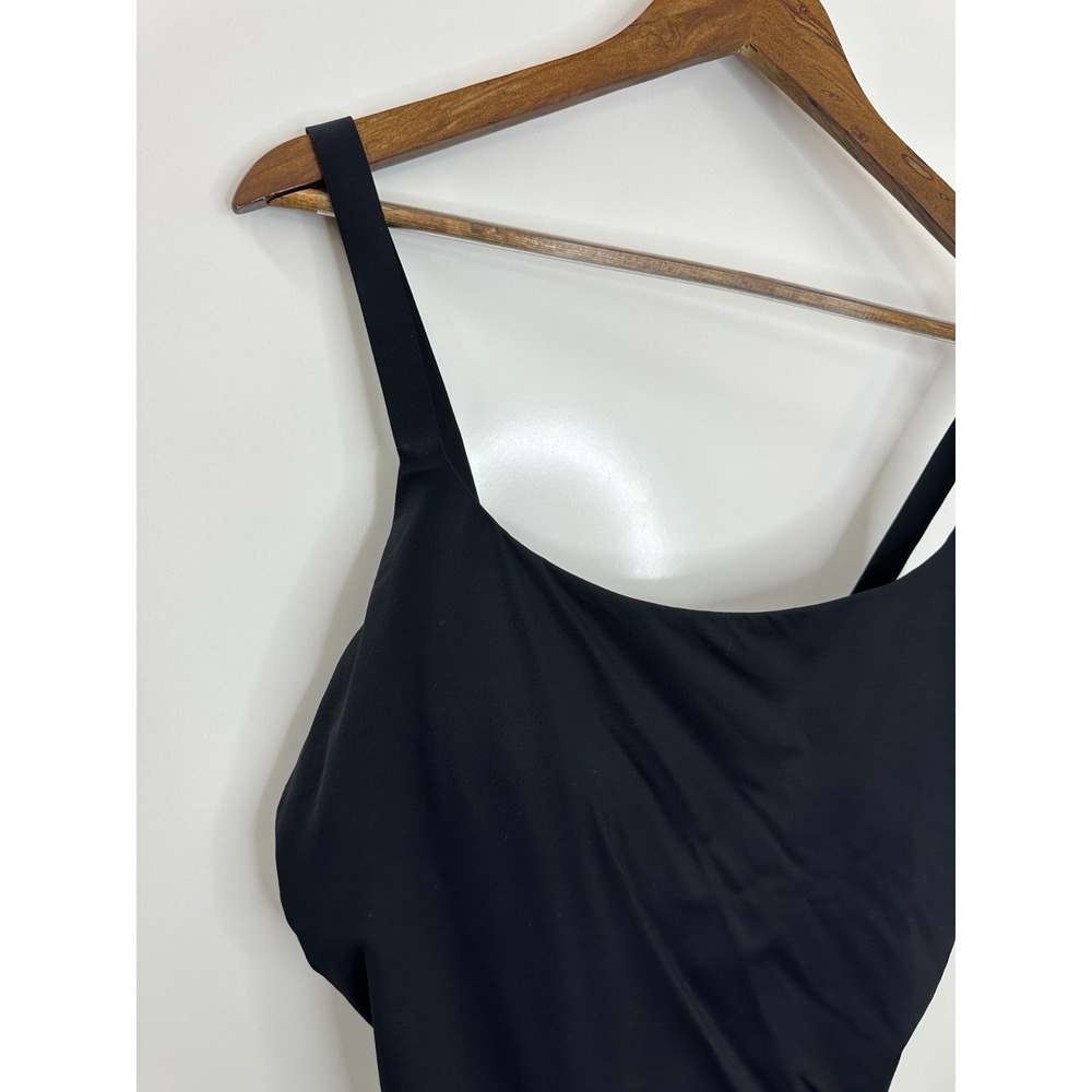 Athleta Hermosa One Piece Black Swimsuit #988619 Classic Minimalist Size Large - Picture 4 of 9